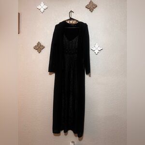 Annabelle Black Long Sleeve Knit Dress